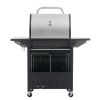 Propane Grill 4 Burner Barbecue Grill Stainless Steel Gas Grill with Side Burner and Thermometer for Outdoor BBQ, Camping