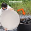 VEVOR Fire Pit Cover Lid, 20" Portable Firepit Spark Screen,Stainless Steel Steel Metal Cover