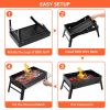 Portable Charcoal Grill Stainless Steel Winter Outdoor Folding BBQ Tabletop Barbecue Grill Tools