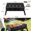 Portable Charcoal Grill Stainless Steel Winter Outdoor Folding BBQ Tabletop Barbecue Grill Tools