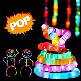 12 PCS Light up LED Pop Tubes;  Glow Sticks Necklaces & Bracelets Party Pack;  Glow in The Dark Party Favor Supplies Decoration for Halloween;  Weddin (Type: 24-pic)