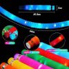 12 PCS Light up LED Pop Tubes;  Glow Sticks Necklaces & Bracelets Party Pack;  Glow in The Dark Party Favor Supplies Decoration for Halloween;  Weddin