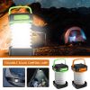 Portable USB Rechargeable Foldable/Retractable Solar Camping Lamp; Multi-Functional LED Light For Hiking; Fishing; Hunting